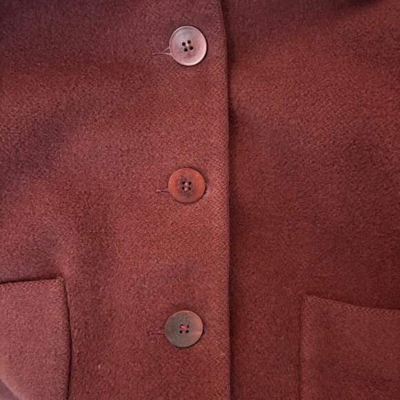 Vintage Eileen Fisher Wool Cashmere Fully Lined Oversized Blazer Coat Size Large - Picture 8 of 8